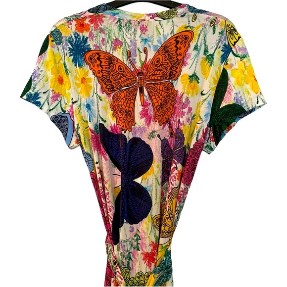 New Ultrachic wrap dress floral Chinese dragon butterfly print limited edition - Picture 11 of 16